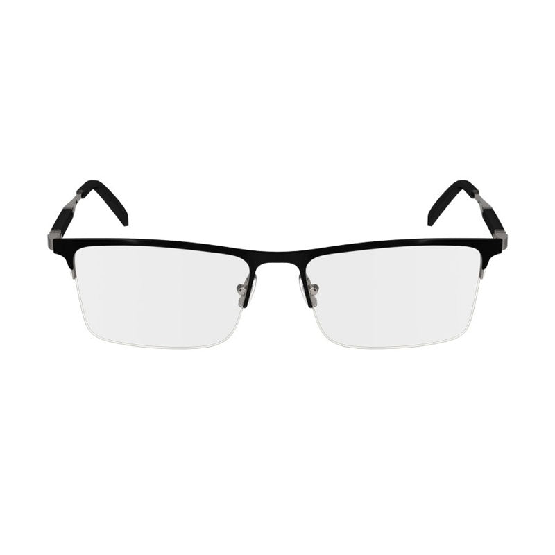 Ferragamo Salvatore Ferragamo Eyeglasses Rectangle Semi Rim, Grey Frame and Clear Demo Lens Lens SF2586081