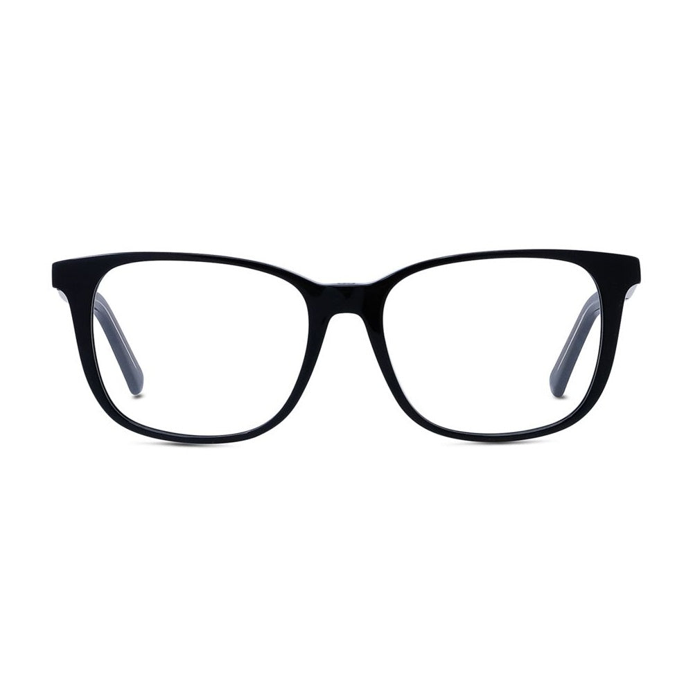 Dior Eyeglasses Square Full Rim, Shiny Black Frame and Clear Demo Lenses Lens DIORSPIRITOS2I1000