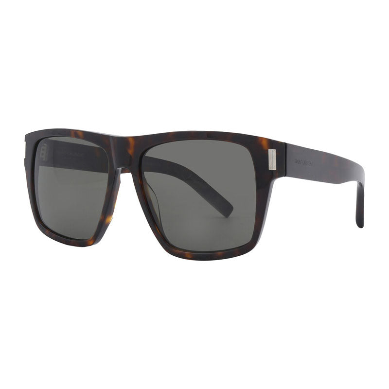 Saint Laurent Sunglasses Square Full Rim, Havana Frame and Grey Lens SL424002