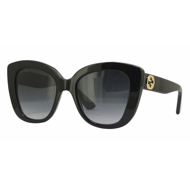 Gucci Sunglasses Butterfly Full Rim, Black Frame and Grey Gradient Lens GG0327S001
