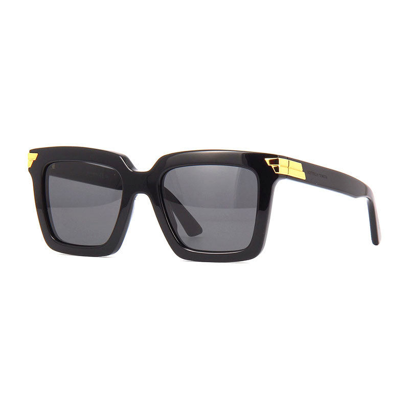 Bottega Veneta Sunglasses Square Full Rim, Black Frame and Grey Lens BV1005S001