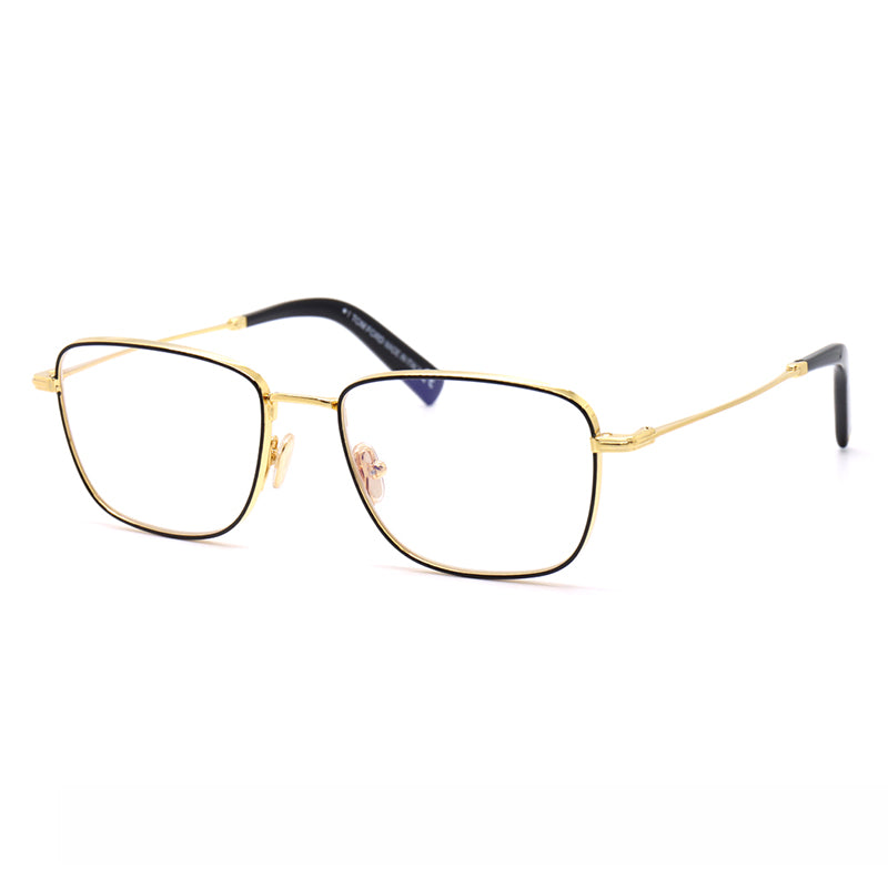 Tom Ford Eyeglasses Square Full Rim, Shiny Black Enamel Frame and Clear Demo Lenses Lens FT5748-B001