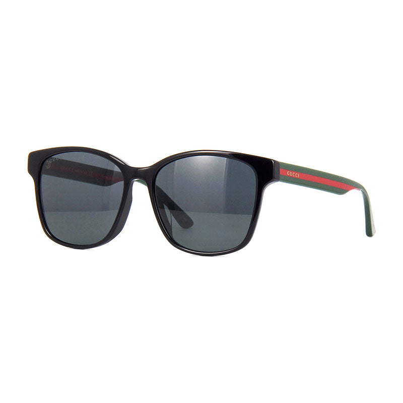 Gucci Sunglasses Square Full Rim, Black Frame and Grey Lens GG0417SK001