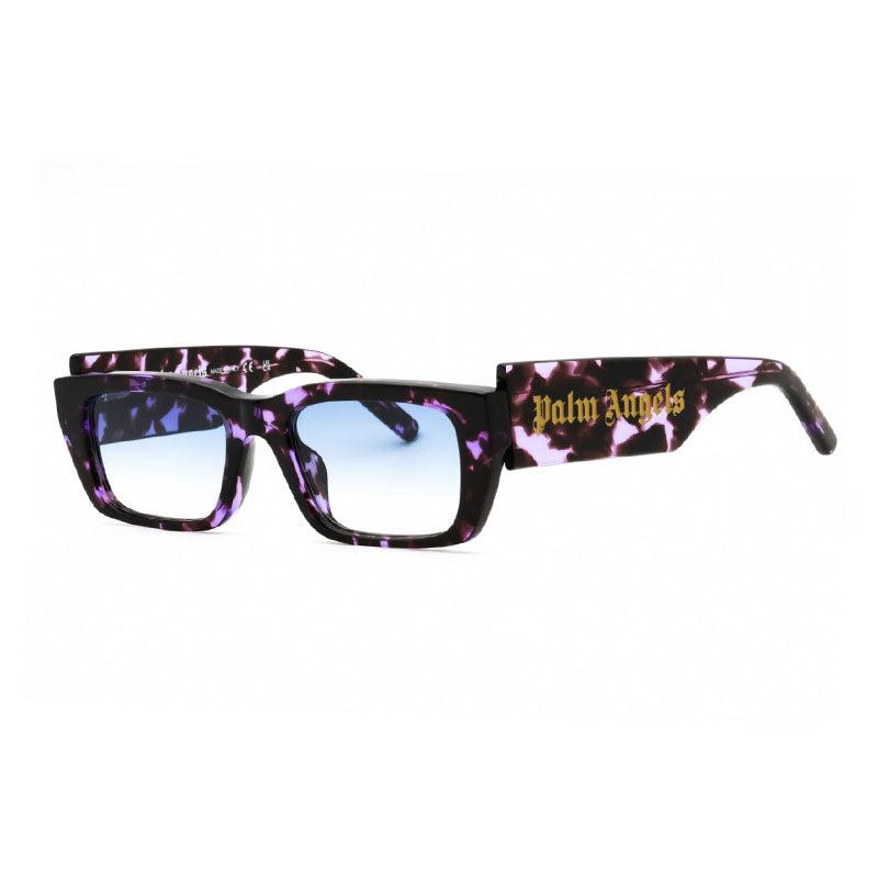 Palm Angels Sunglasses Rectangle Full Rim, Havana Purple Frame and Blue Gradient Lens PERI002PALM3449