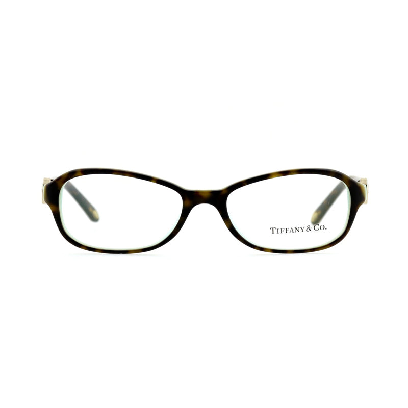 Tiffany & Co. Eyeglasses Rectangle Full Rim, Havana/Gold Frame and Clear Demo Lens Lens TF20668134