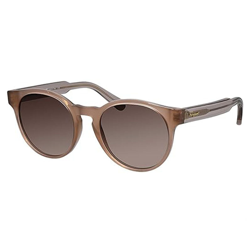 Ferragamo Salvatore Ferragamo Sunglasses Round Full Rim, Crystal Sand Frame and Brown Lens SF1068S278