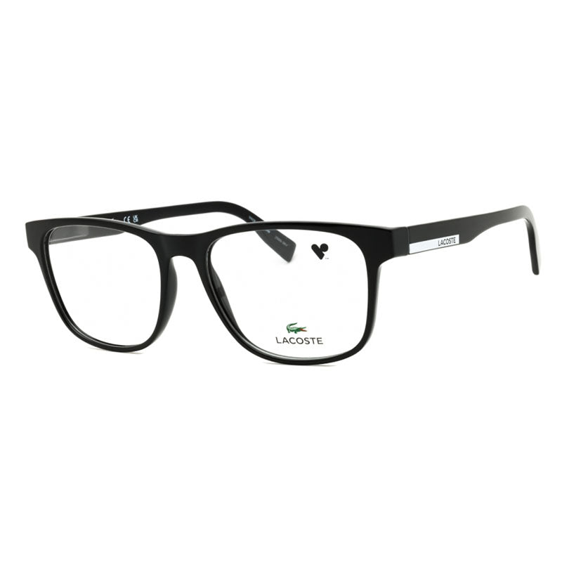 Lacoste Eyeglasses Rectangle Full Rim, Black Frame and Clear Demo Lenses Lens L2898001