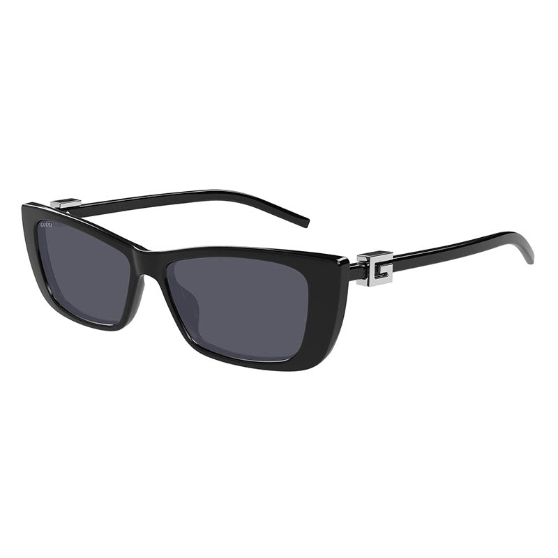Gucci Sunglasses Rectangle Full Rim, Black Frame and Grey Lens GG1681S008