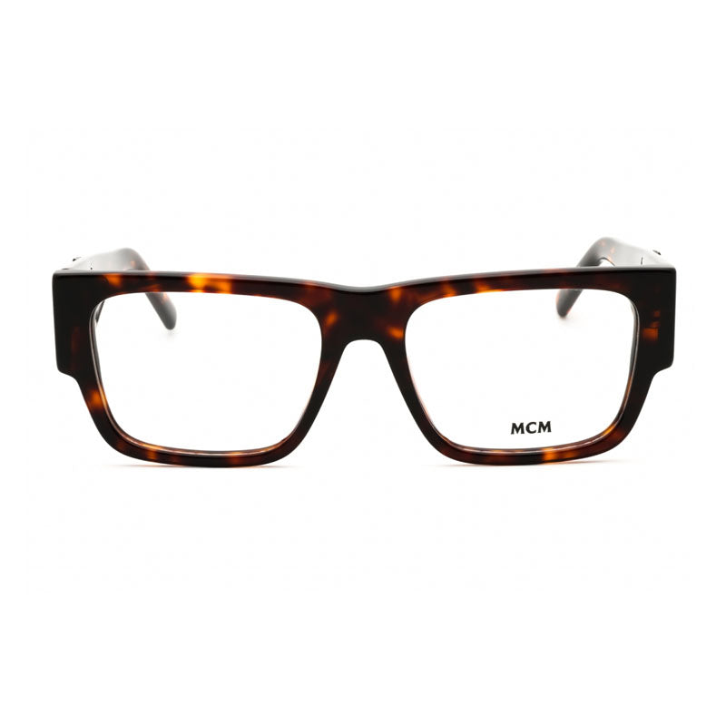 Mcm Eyeglasses Square Full Rim, Dark Havana Frame and Clear Demo Lenses Lens MW5013052