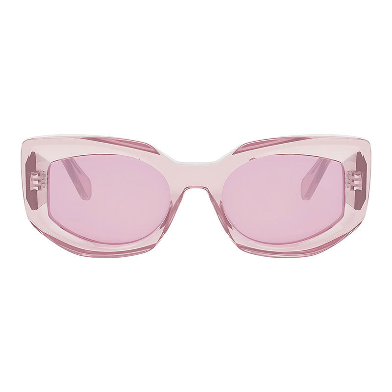Celine Sunglasses Butterfly Full Rim, Transparent Pink Frame and Pink Lens CL40277F72Y