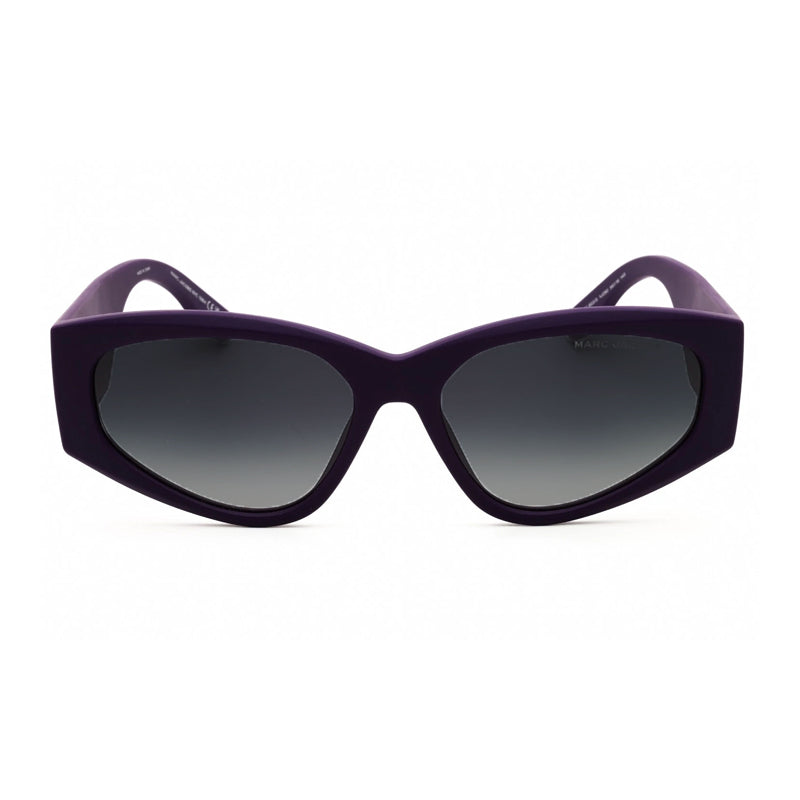 Marc Jacobs Sunglasses Cat Eye Full Rim, Matte Violet Frame and Dark Grey Gradient Lens MARC803/S01JZ9O