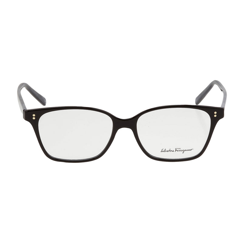 Ferragamo Salvatore Ferragamo Eyeglasses Rectangle Full Rim, Black Frame and Clear Demo Lenses Lens SF2928001