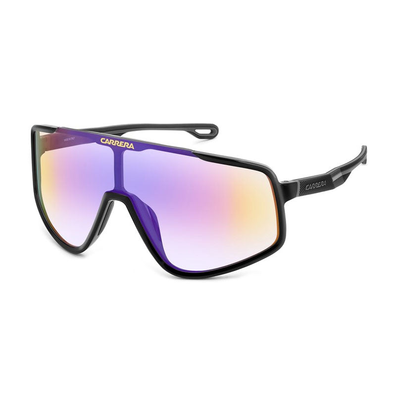 Carrera Sunglasses Shield Full Rim, Black Frame and Violet Multilayer Lens CARRERA4017/S0807TE