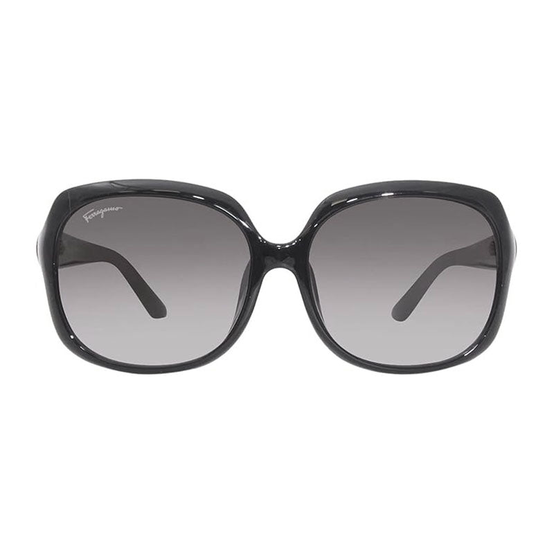 Ferragamo Salvatore Ferragamo Sunglasses Rectangle Full Rim, Black Frame and Grey Gradient Lens SF739SA001