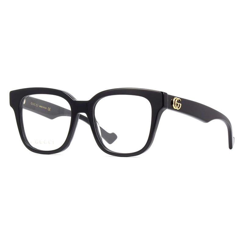Gucci Eyeglasses Square Full Rim, Black Frame and Clear Demo Lenses Lens GG0958O004