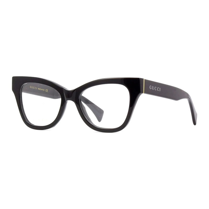Gucci Eyeglasses Cat Eye Full Rim, Black Frame and Clear Demo Lenses Lens GG1133O001