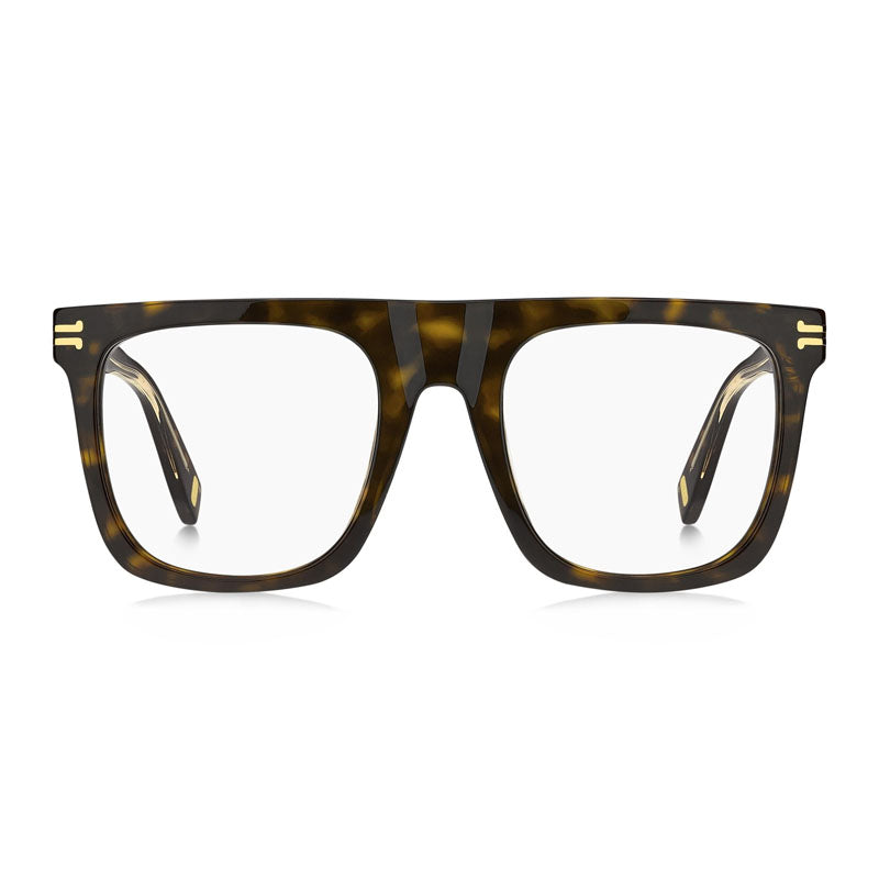 Marc Jacobs Eyeglasses Square Full Rim, Havana Crystal Frame and Clear Demo Lenses Lens MJ10630KRZ00