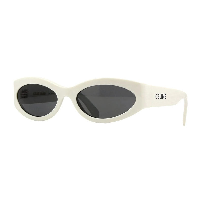 Celine Sunglasses Cat Eye Full Rim, Ivory Frame and Grey Lens CL40288I25A