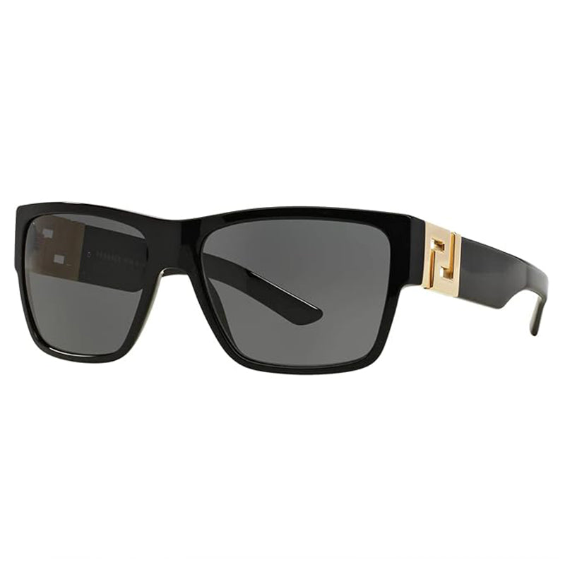 Versace Sunglasses Square Full Rim, Black Frame and Dark Grey Lens VE4296GB1/87