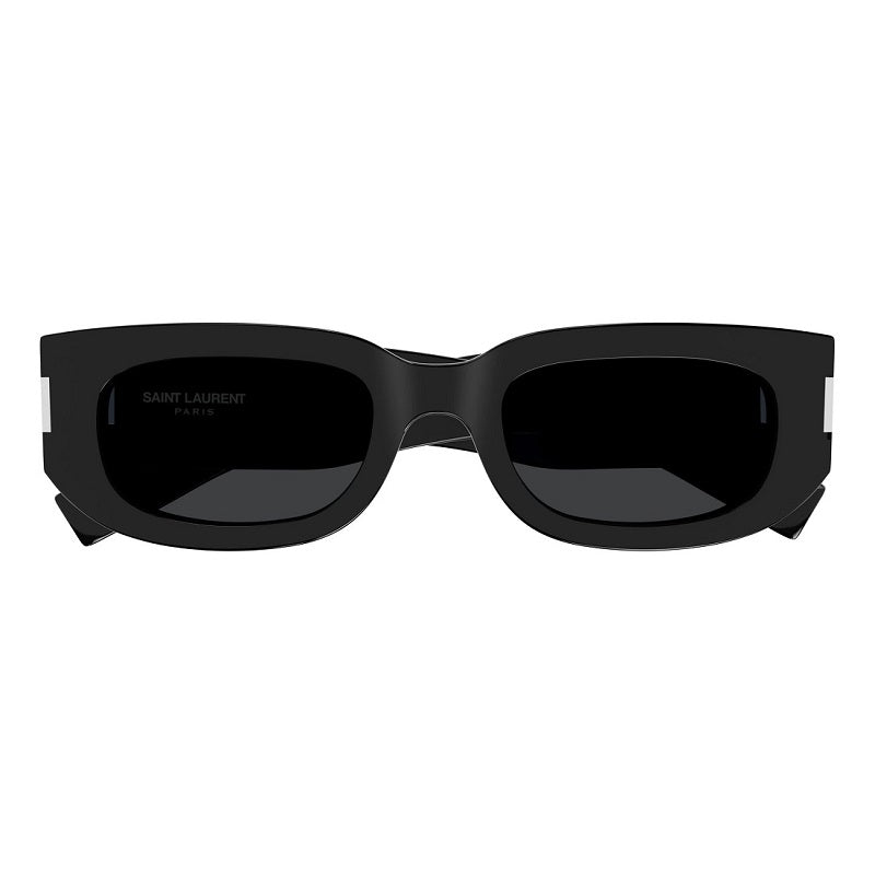 Saint Laurent Sunglasses Rectangle Full Rim, Black Frame and Black Lens SL697001