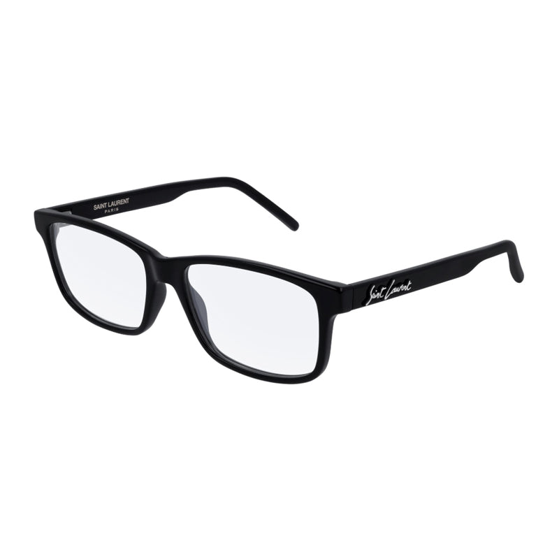 Saint Laurent Eyeglasses Rectangle Full Rim, aBlack Frame and Clear Demo Lenses Lens SL319001