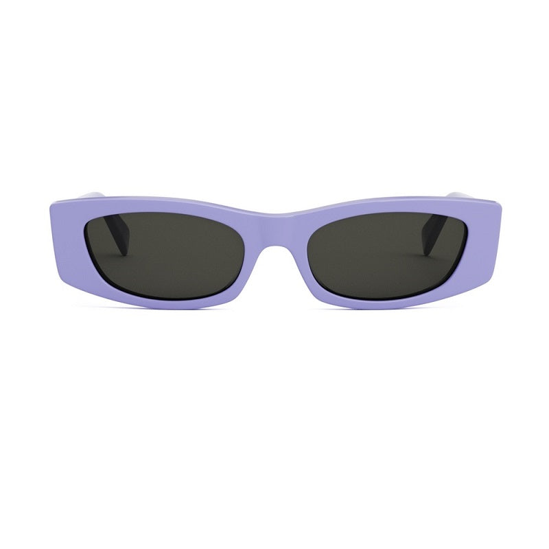 Celine Sunglasses Cat Eye Full Rim, Shiny Liliac Frame and Smoke Lens CL40245U78A