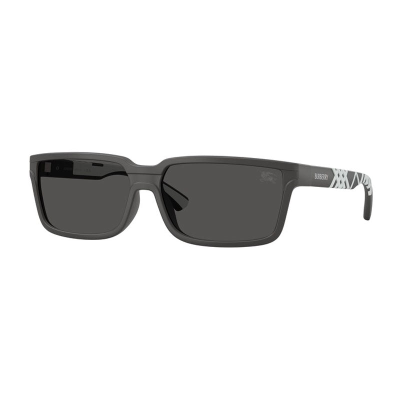 Burberry Sunglasses Square Full Rim, Matte Grey Frame and Dark Grey Lens BE4495D423387