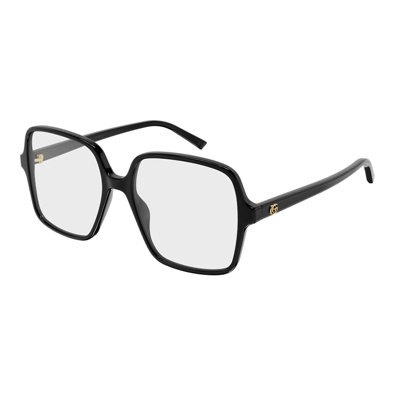 Gucci Eyeglasses Square Full Rim, Black Frame and Clear Demo Lenses Lens GG1994O001