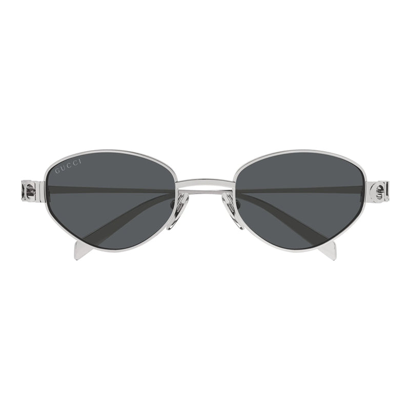 Gucci Sunglasses Cat Eye Full Rim, Light Ruthenium Frame and Grey Lens GG1935S001