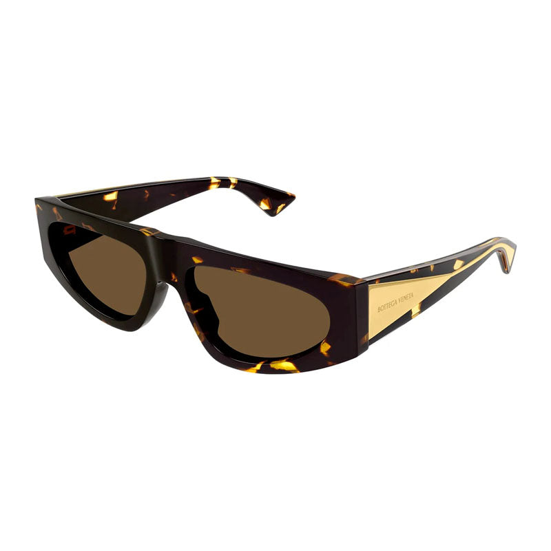 Bottega Veneta Sunglasses Cat Eye Full Rim, Havana Frame and Brown Lens BV1277S002