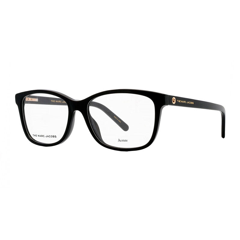 Marc Jacobs Eyeglasses Rectangle Full Rim, Black Frame and Clear Demo Lenses Lens MARC558080700