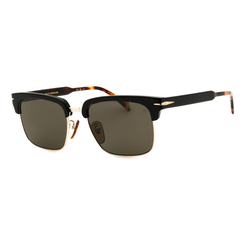 David Beckham Sunglasses Browline Full Rim, Black Havana Gold Frame and Grey Lens DB1119/G/S0XWYIR