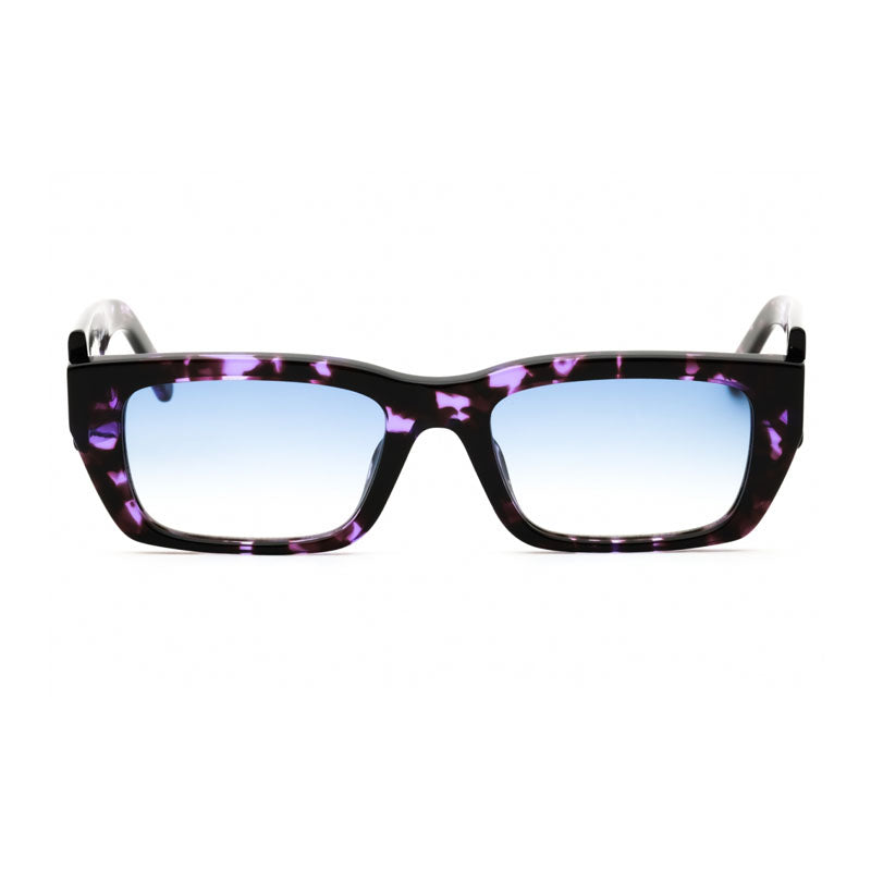 Palm Angels Sunglasses Rectangle Full Rim, Havana Purple Frame and Blue Gradient Lens PERI002PALM3449