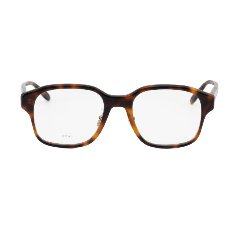 Loewe Eyeglasses Square Full Rim, Dark Havana Frame and Clear Demo Lenses Lens LW50084F052