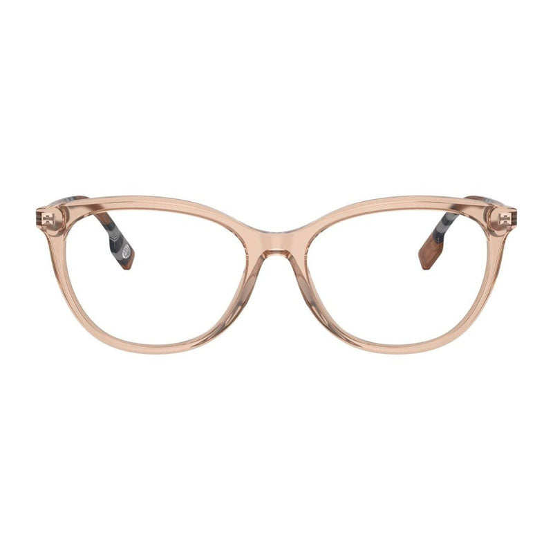 Burberry Eyeglasses Geometric Full Rim, Shiny Peach Frame and Clear Demo Lenses Lens BE23894088