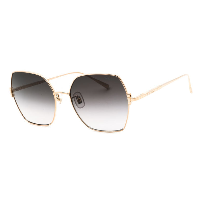 Chopard Sunglasses Butterfly Full Rim, Shiny Rose Gold Frame and Smoke Gradient Lens SCHL02M300