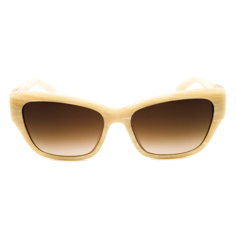 Ralph Lauren Sunglasses Cat Eye Full Rim, Cream Horn Frame and Brown Gradient Lens RL8206U608413