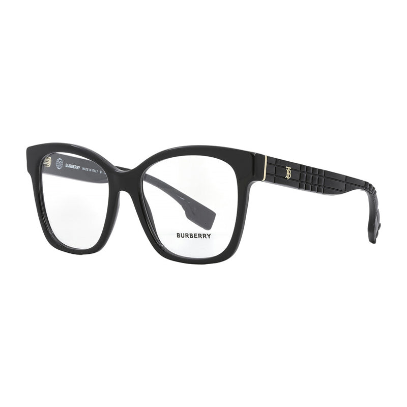 Burberry Eyeglasses Square Full Rim, Black Frame and Clear Demo Lenses Lens BE23633001