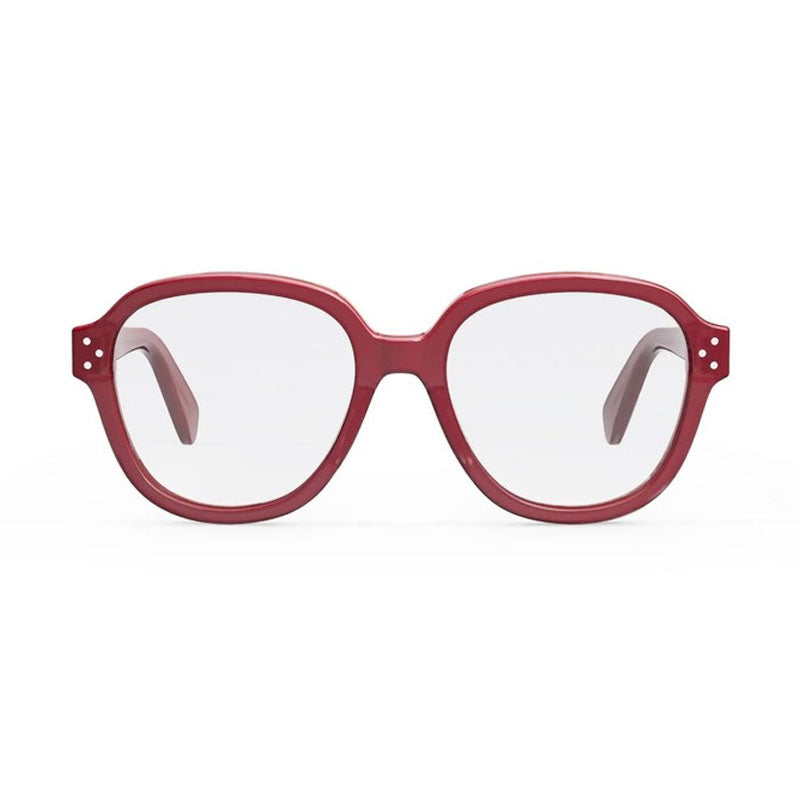 Celine Eyeglasses Geometric Full Rim, Transparent Rose Frame and Clear Demo Lenses Lens CL50107I074