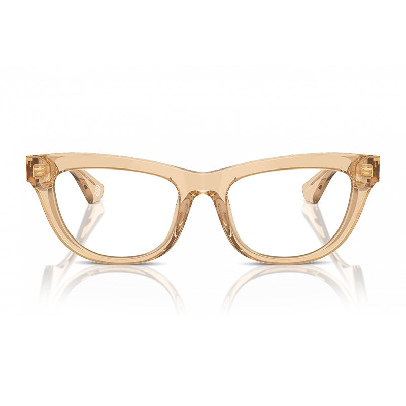 Burberry Eyeglasses Rectangle Full Rim, Transparent Brown Frame and Clear Demo Lenses Lens BE2406U4063