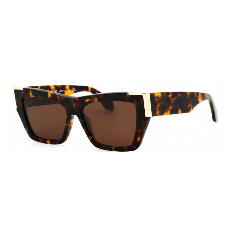Palm Angels Sunglasses Cat Eye Full Rim, Havana Frame and Brown Lens PERI099HOLLYWOOD6064