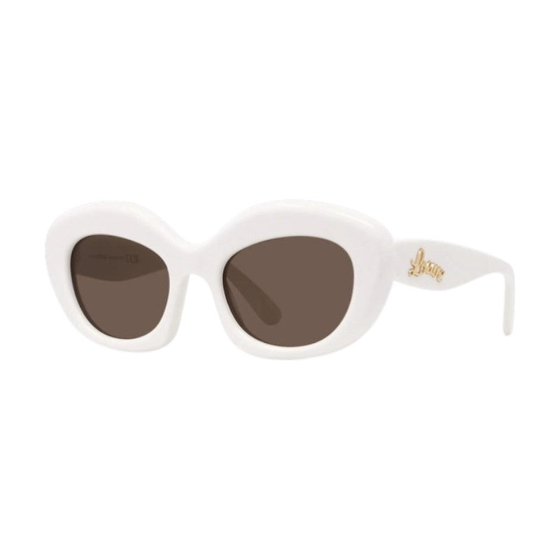 Loewe Sunglasses Cat Eye Full Rim, Ivory Frame and Brown Lens LW40153I25E