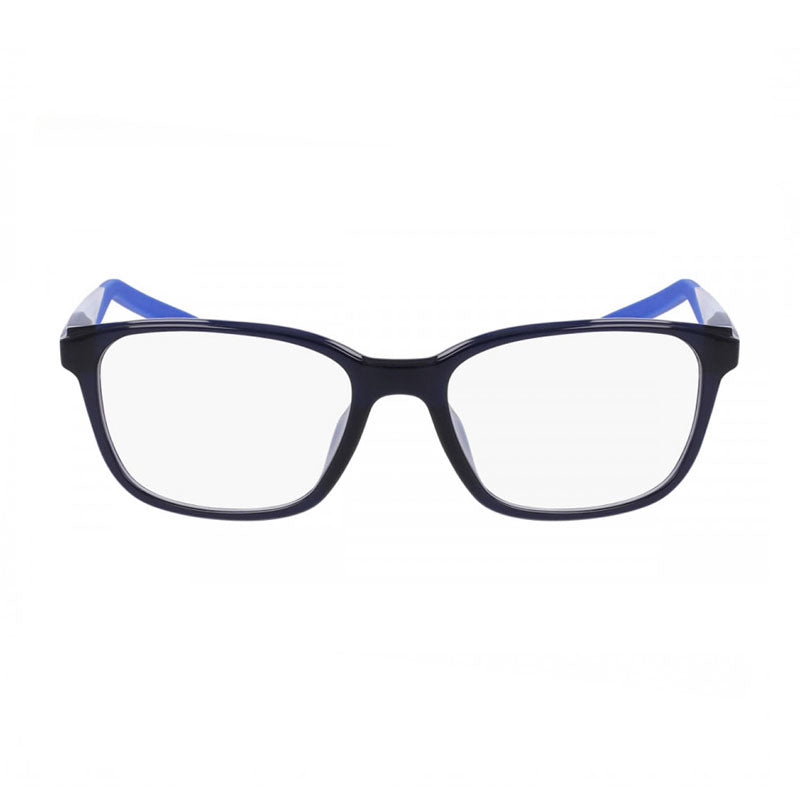 Nike Eyeglasses Rectangle Full Rim, Obsidian Frame and Clear Demo Lenses Lens NIKE7278411