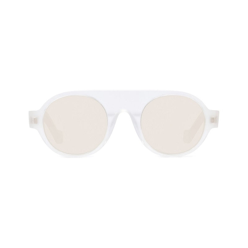 Loewe Sunglasses Round Full Rim, Translucent White Frame and Brown Lens LW40020I21E