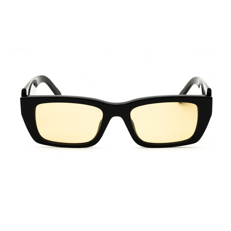 Palm Angels Sunglasses Rectangle Full Rim, Black Frame and Yellow Lens PERI002PALM1018