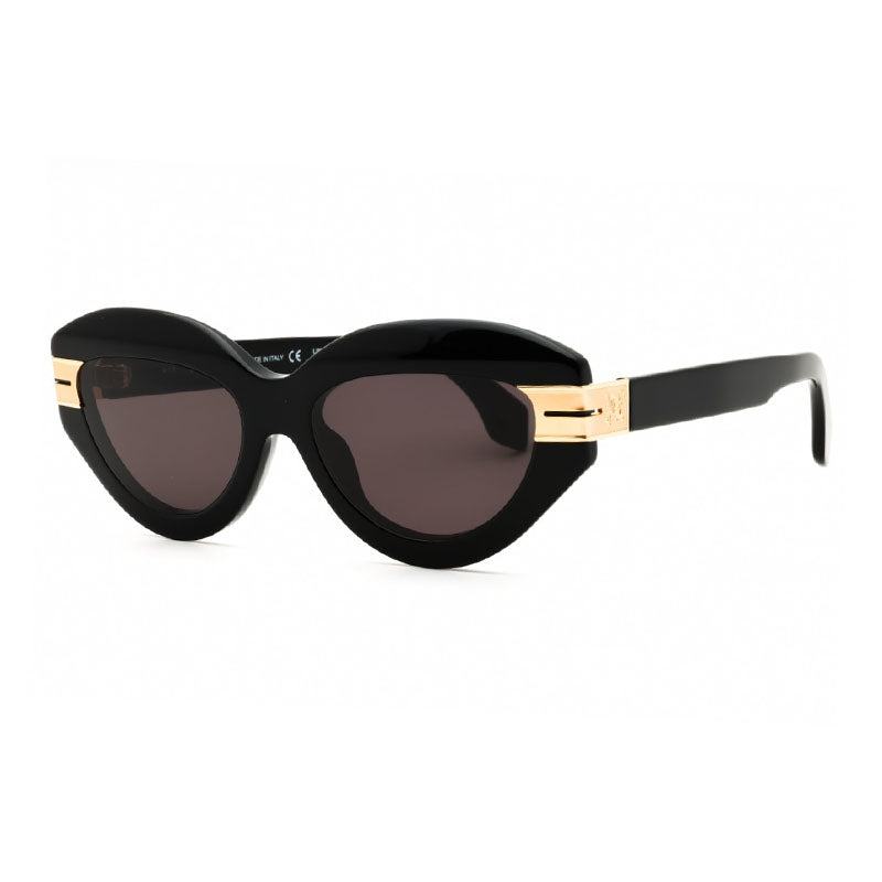Palm Angels Sunglasses Cat Eye Full Rim, Black Frame and Dark Grey Lens PERI10FMIRACLE1007