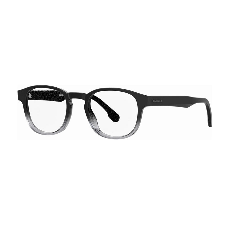 Carrera Eyeglasses Browline Full Rim, Black Grey Frame and Clear Demo Lenses Lens CARRERA294008A00