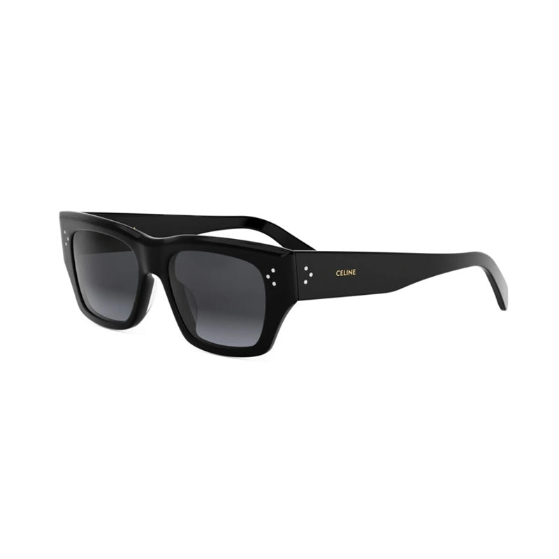 Celine Sunglasses Square Full Rim, Black Frame and Grey Polarized Lens CL40297U01D