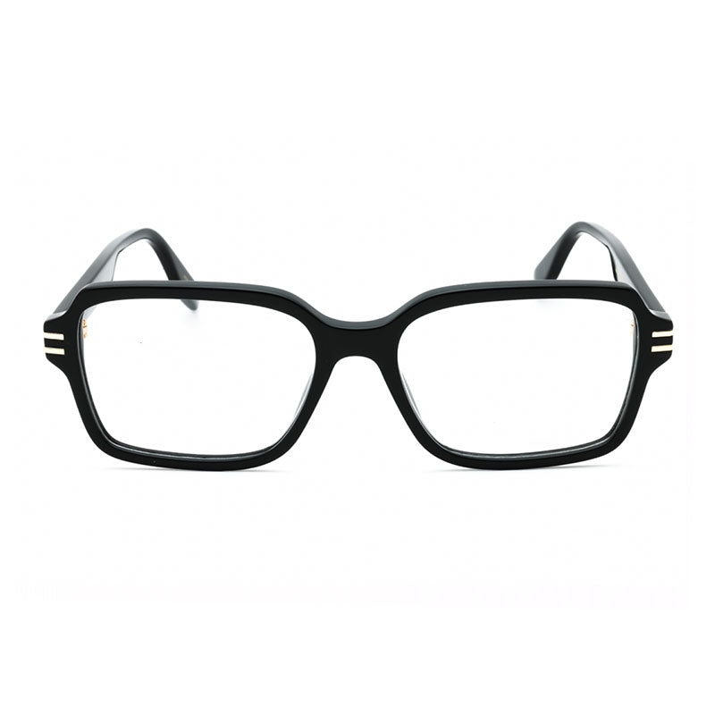 Marc Jacobs Eyeglasses Square Full Rim, Black Frame and Clear Demo Lenses Lens MARC607080700