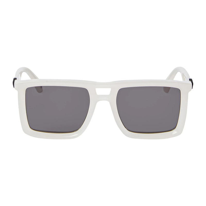 Off-White Sunglasses Square Full Rim, Shiny Beige Frame and Dark Grey Lens OERI13WSTRATFORD6107